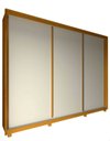 Ver imagem 1 de Guarda Roupa Modulo com 3 Portas de Correr e Pés Puxador Flo Cor:off White/madeira