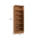 Ver imagem 3 de Cristaleira para Cozinha com 4 Portas Marrom/Canela