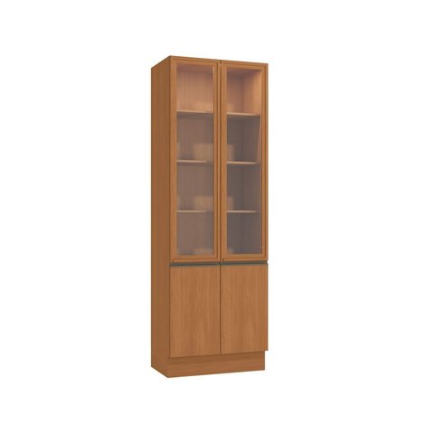 Cristaleira para Cozinha com 4 Portas Marrom/Canela