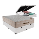 Ver imagem 1 de Cama Box Baú Bipartido Casal Branco e Colchão Airtech Springpocket Molas Ensacadas Ortobom