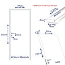 Ver imagem 4 de Kit Porta de Madeira 210x92cm Batente 15cm Lisa Primer Uniportas Abertura Direita