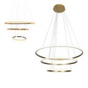 Ver imagem 1 de Lustre 3 em 1 Aneis Led Arco Perfil Luminaria Pendente Ajustavel Regulavel Quarto Sala de Jantar Rec