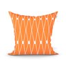 Almofada para Cama Laranja Estampada Geométrica 3 Unidades 45cm x 45cm com Refil + Almofada Nó Escan - 2