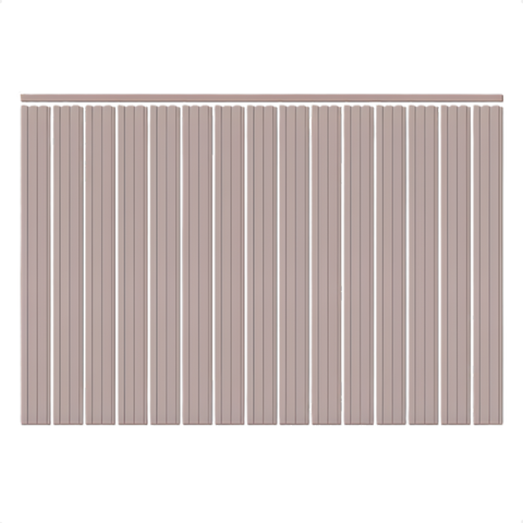 Kit Cabeceira Painel Ripado Autocolante Casal 15 Ripas de 1,1 Metros Rosa com Acabamento Superior