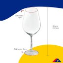 Ver imagem 2 de Jogo 6 Taças Vinho Água Bohemia Sarah Cristal 850ml 25x10x10cm Transparente