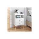 Ver imagem 2 de Mesa de Cabeceira Dream Pés Preto Decoração Quarto - Rpm:branco