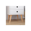 Ver imagem 3 de Mesa de Cabeceira Dream Pés Preto Decoração Quarto - Rpm:branco