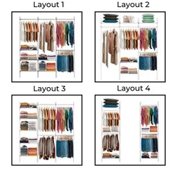 Closet Monte Como Quiser 17 pçs 1,90m linear - Branco - 2