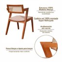 Ver imagem 6 de Kit 6 Cadeiras Madeira Maciça Rattan de Fibra Natural Estofada Verona Espresso Móveis