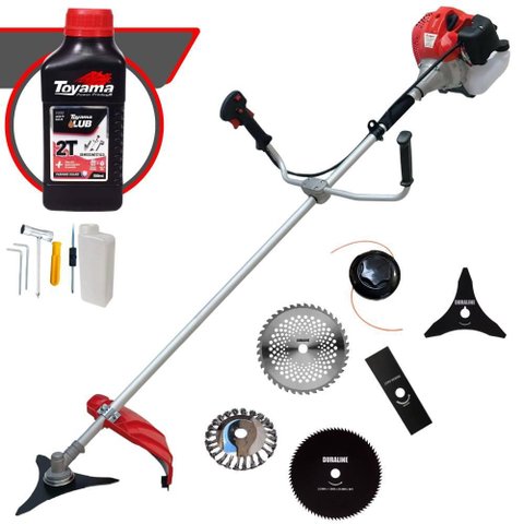 Roçadeira Cg520p-tb Anmax À Gasolina 52cc 2,2hp 10.000rpm Completa 6 em 1 + Óleo Toyama 2t