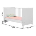 Ver imagem 3 de Conjunto Berço Mini Cama, Guarda Roupa e Cômoda Trocador Branco