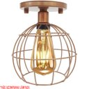 Ver imagem 4 de Lustre Teto Plafon Industrial Aramado Globo Retrô Luminária Vintage Cobre Rose Gold Agp Ilumini