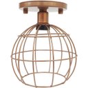 Ver imagem 1 de Lustre Teto Plafon Industrial Aramado Globo Retrô Luminária Vintage Cobre Rose Gold Agp Ilumini