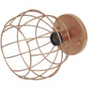 Ver imagem 3 de Lustre Teto Plafon Industrial Aramado Globo Retrô Luminária Vintage Cobre Rose Gold Agp Ilumini
