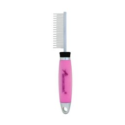 Pente Dentes Alternados Germanhart Cabo em Gel Rosa P/ Cães - 4
