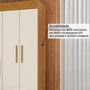 Ver mais imagens de Guarda-Roupa Solteiro Maya 3 Portas 2 Gavetas Off White/Cinamomo - ACP Móveis