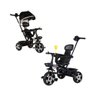 Triciclo Infantil Empurrador Com Capota 2 em 1 Zupa Preto - 1
