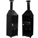 Ver imagem 3 de Churrasqueira Gourmet de Aço Preto Fosco Grelhas Inox Suporte de Espetos