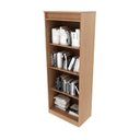 Ver imagem 4 de Kit 2 Estantes de Livros 60x160,5cm com 3 Prateleiras Laranja e Amendoa