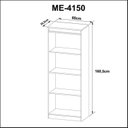 Ver imagem 3 de Kit 2 Estantes de Livros 60x160,5cm com 3 Prateleiras Laranja e Amendoa
