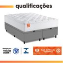 Ver imagem 5 de Cama Box Baú Colchão Casal Queen Molas Ensacadas Real 158x198x68cm Branco / Cinza Inducol