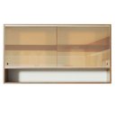 Ver mais imagens de Armário de Cozinha Aéreo 2 Portas de Correr de Vidro Reflex e 1 Nicho Rustic Glamy Madesa