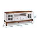 Ver imagem 4 de Rack para Sala com Pés Luis Xv 2 Portas 2 Gavetas e Nicho Hannover 60812 Linz Móveis - Branco/imbuia
