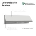 Ver imagem 3 de Armário Aéreo 100 Cm 1 Porta Basculante Branco Glamy Madesa