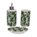 Ver imagem 1 de Kit De Banheiro De Ceramica Folhas 3 Peças 7x7x16cm