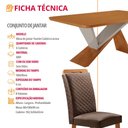 Ver imagem 7 de Mesa de Jantar Yasmin 180cm Tampo MDF Canto Copo Laminado e 6 Cadeiras Lorena