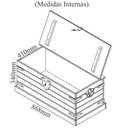 Ver imagem 5 de Baú Multiuso de Madeira Maciça Imperial 94 Cm Imbuia Fosco