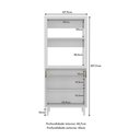 Ver imagem 4 de Balcão Multiuso 67,9cm 2 Portas 1 Gaveta para Forno e Micro-ondas Multimóveis Cr20344 Branco