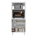 Ver imagem 5 de Balcão Multiuso 67,9cm 2 Portas 1 Gaveta para Forno e Micro-ondas Multimóveis Cr20344 Branco