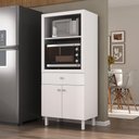 Ver imagem 2 de Balcão Multiuso 67,9cm 2 Portas 1 Gaveta para Forno e Micro-ondas Multimóveis Cr20344 Branco