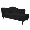 Ver imagem 1 de Diva Recamier Diana 140cm Lado Direito Corano Preto