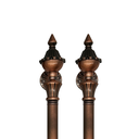 Ver imagem 2 de Puxador Duplo para Portas Estilo Colonial Jd 43cm Cobre Envelhecido