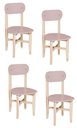 Ver imagem 1 de Kit 4 Cadeiras Colorê Infantil Assento e Encosto Rosa Base em Madeira Maciça Pinus