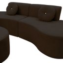 Ver mais imagens de Sofá Modular Orgânico Monterrey 260cm + Puff Suede Marrom