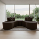 Ver imagem 2 de Sofá Modular Orgânico Monterrey 260cm + Puff Suede Marrom