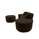 Ver imagem 7 de Sofá Modular Orgânico Monterrey 260cm + Puff Suede Marrom