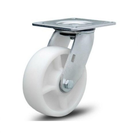 Rodizio 6x2 C/placa Roda de Nylon C/ Rolamento 450 Kg