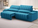 Ver imagem 1 de Sofá com Porta Copos Carregador USB Ret Rec Murano 2,50m Velosuede Royal - NETSOFAS