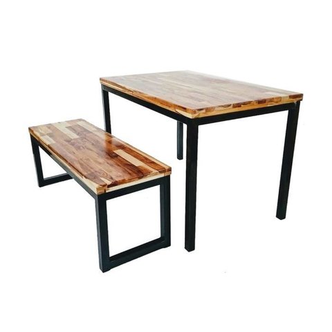Conjunto Mesa Industrial Tavolo 1,20m com 1 Banco Industrial