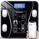 Ver imagem 2 de Balança de Bioimpedância Preta com Display Digital Bluetooth Medição Completa do Corpo até 180kg