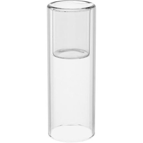Vaso Decorativo de Borossilicato Transparente 20x7x7cm Enfeite Sala Mesa Estante