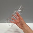 Ver imagem 2 de Vaso Decorativo de Borossilicato Transparente 20x7x7cm Enfeite Sala Mesa Estante