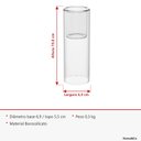 Ver mais imagens de Vaso Decorativo de Borossilicato Transparente 20x7x7cm Enfeite Sala Mesa Estante