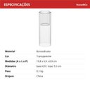 Ver imagem 7 de Vaso Decorativo de Borossilicato Transparente 20x7x7cm Enfeite Sala Mesa Estante