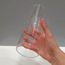 Ver imagem 3 de Vaso Decorativo de Borossilicato Transparente 20x7x7cm Enfeite Sala Mesa Estante