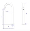 Ver imagem 3 de Torneira para Banheiro Tube Bica Alta Corten Matte Deca
